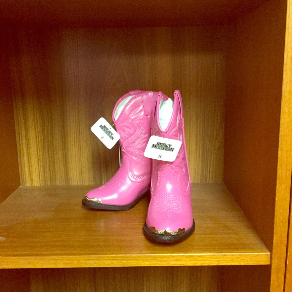 Little girls pink cowboy boots